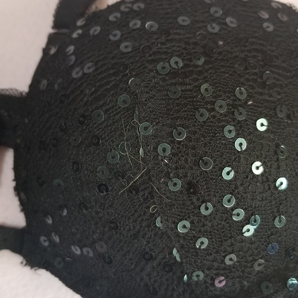Aerie Black Sequin Scarlet Bra 34A - Picture 3 of 5